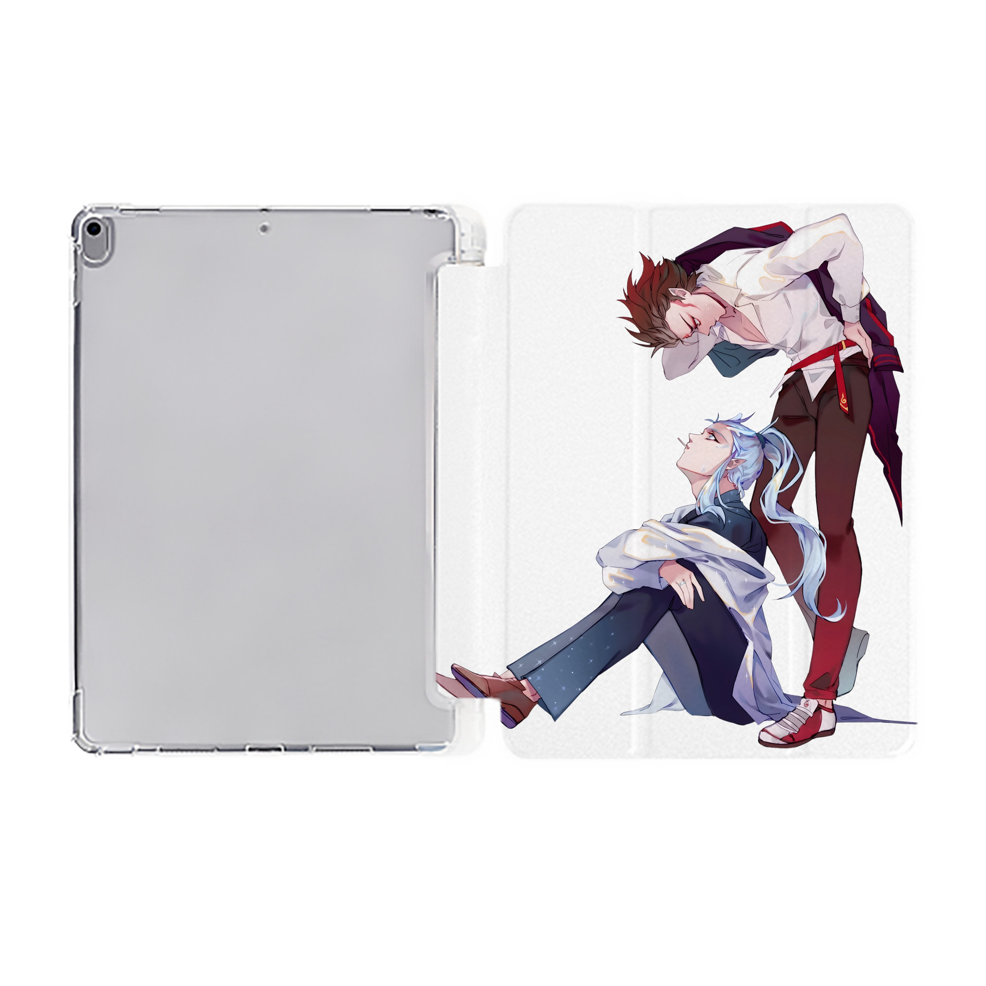 （画像用） Ne Zha 2 ナタ 魔童の大暴れ IPad ケース ペン収納付き 三つ折りスタンド PUレザー×シリコン 対応機種9.5/10.5/10.9インチ